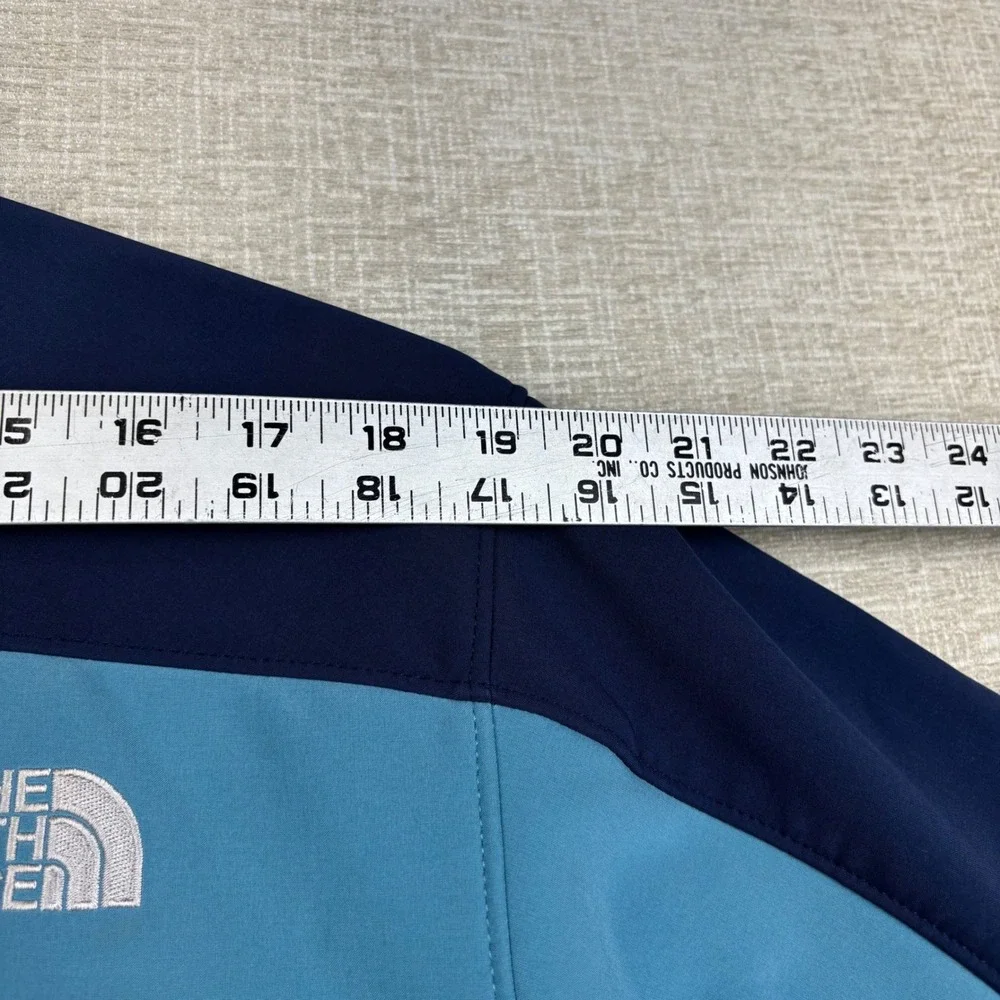 The North Face Mens Apex Bionic Softshell Jacket Blue Full Zip Windbreaker L